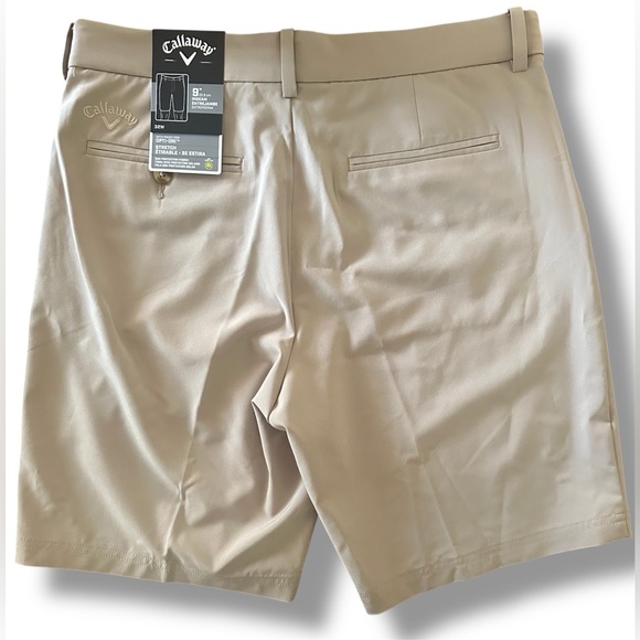 Callaway Men’s Opti-Dri Flat Front Stretch Golf Short 32 waist 9in length NWT - Picture 3 of 11